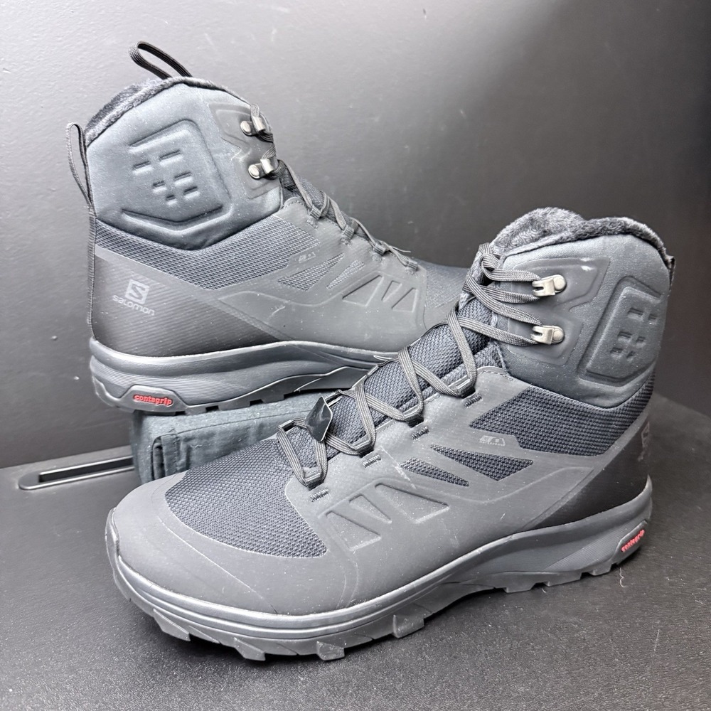 Salomon OUTblast TS CSWP Mens Size 13 Snow Boots Black 409223 Insulated 200 Gram - Picture 2 of 13